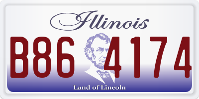 IL license plate B864174