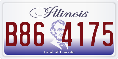 IL license plate B864175