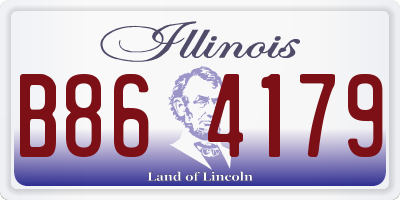 IL license plate B864179