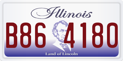 IL license plate B864180