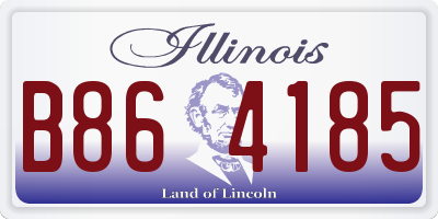 IL license plate B864185