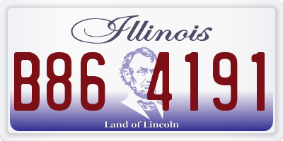 IL license plate B864191
