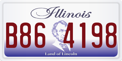 IL license plate B864198