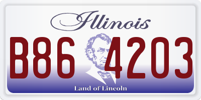 IL license plate B864203