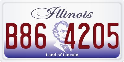 IL license plate B864205