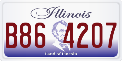 IL license plate B864207