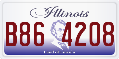 IL license plate B864208