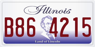 IL license plate B864215