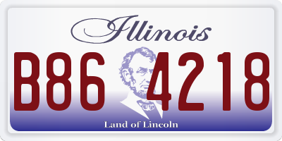 IL license plate B864218