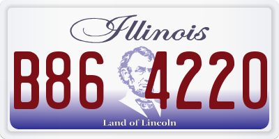 IL license plate B864220