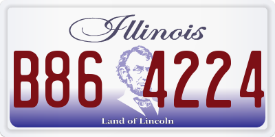 IL license plate B864224