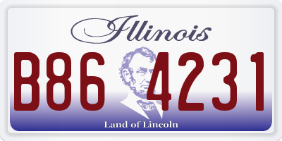 IL license plate B864231