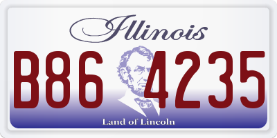 IL license plate B864235