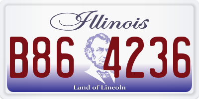 IL license plate B864236