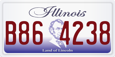 IL license plate B864238