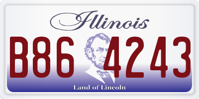 IL license plate B864243
