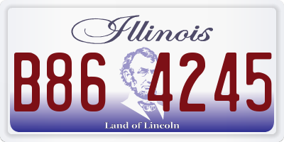 IL license plate B864245