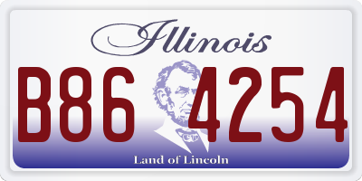 IL license plate B864254