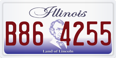 IL license plate B864255