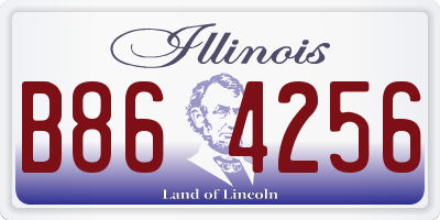 IL license plate B864256