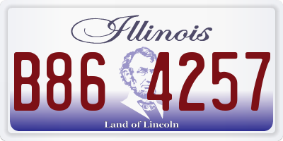 IL license plate B864257