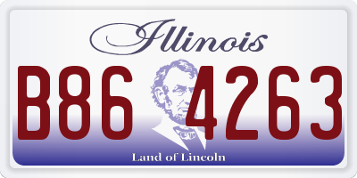 IL license plate B864263