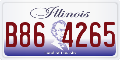 IL license plate B864265