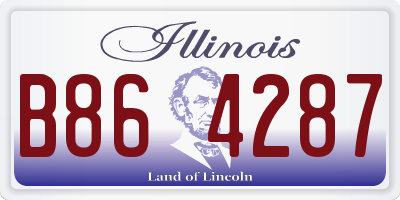 IL license plate B864287