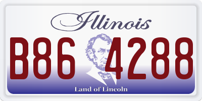 IL license plate B864288