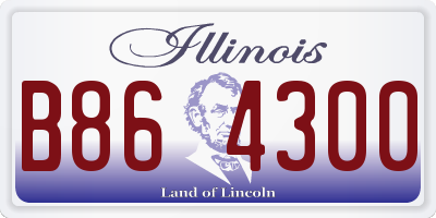 IL license plate B864300