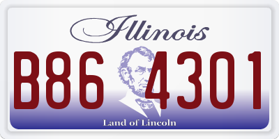 IL license plate B864301