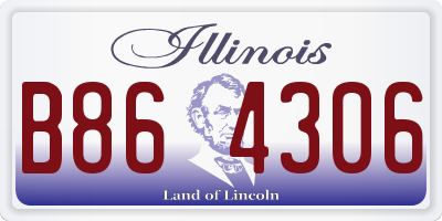 IL license plate B864306