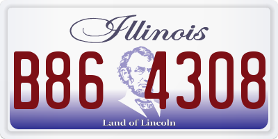 IL license plate B864308