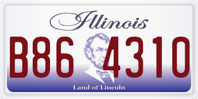 IL license plate B864310
