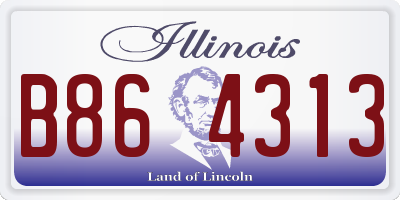 IL license plate B864313