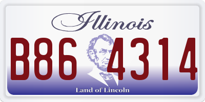 IL license plate B864314