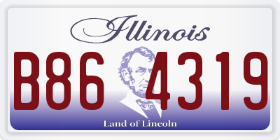 IL license plate B864319