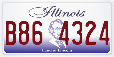 IL license plate B864324