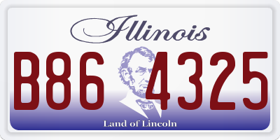 IL license plate B864325