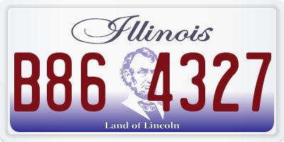 IL license plate B864327