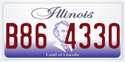 IL license plate B864330