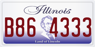 IL license plate B864333