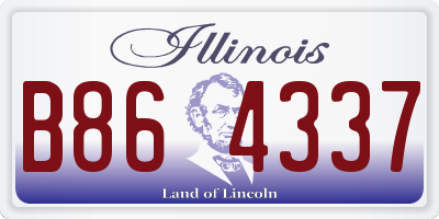 IL license plate B864337