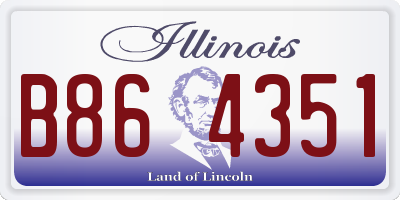IL license plate B864351