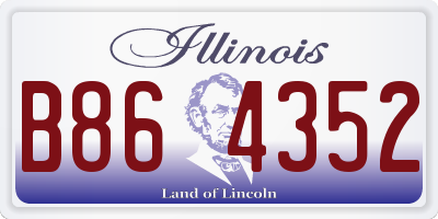 IL license plate B864352