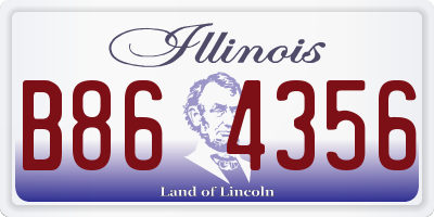 IL license plate B864356