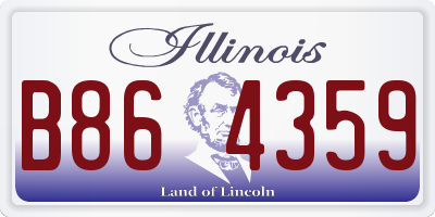 IL license plate B864359