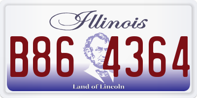 IL license plate B864364