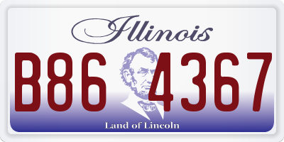 IL license plate B864367