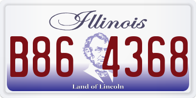 IL license plate B864368
